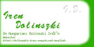 iren dolinszki business card